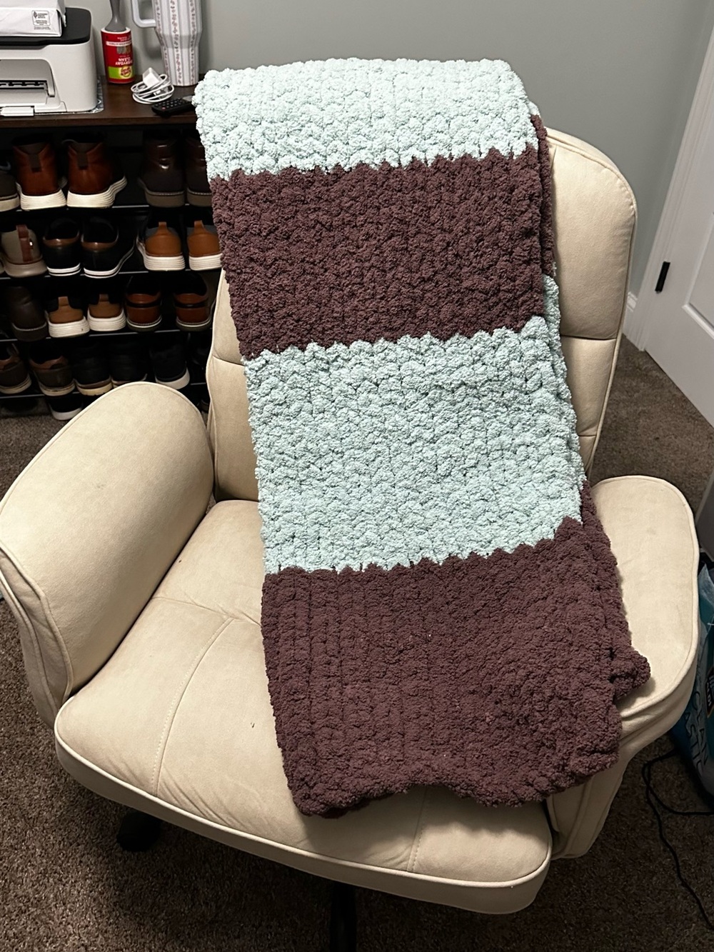 Plush Chunky Knit Throw Blankets- customizable throw blanket
